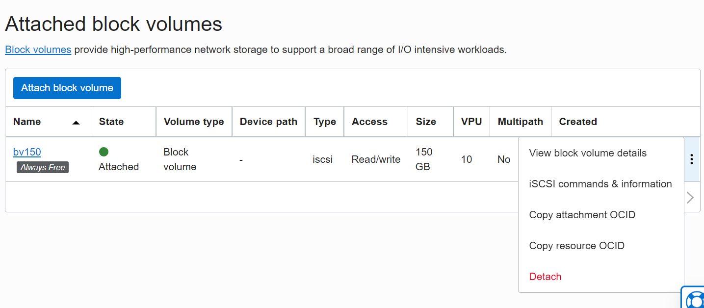 Mounting block storage